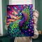 11.8x15.7inch 5D Diamond Painting Kits for Adults - Peacock Diamond Art Kits for Adults Kids Beginner,DIY Animals Round Full Drill Paintings with Diamonds Gem Art for Adults Home Wall Decor
